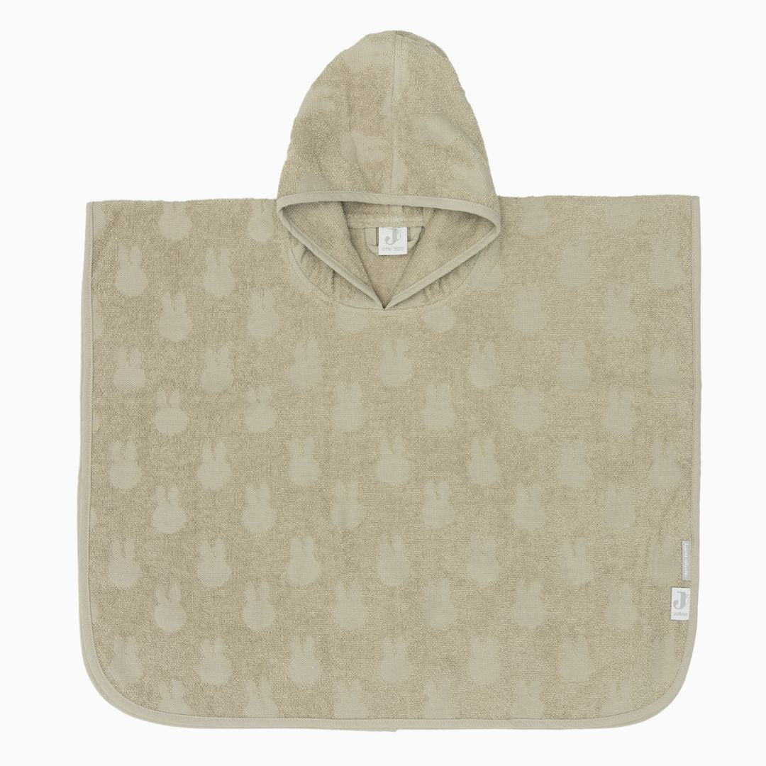 Jollein x Miffy badstof badponcho Nijntje in de kleur olive green groen