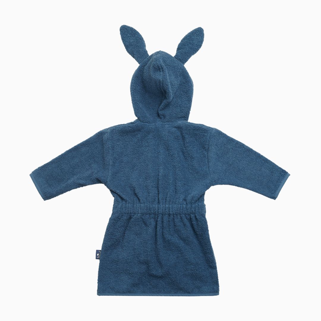 Jollein badstof badjas in de kleur jeans blue blauw