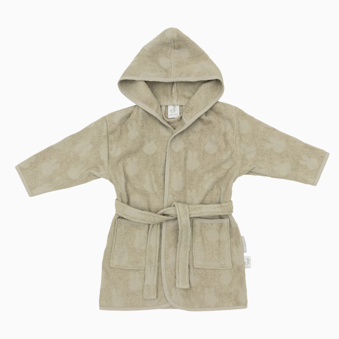 Jollein x Miffy badstof badjas Nijntje in de kleur olive green groen