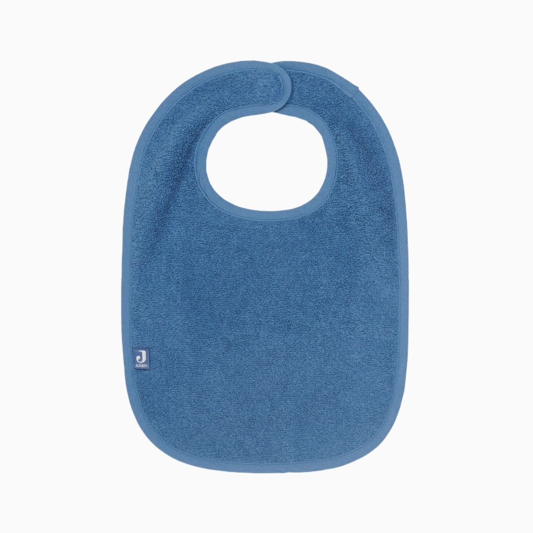 Jollein badstof slab met klittenbandsluiting in de blauwe kleur jeans