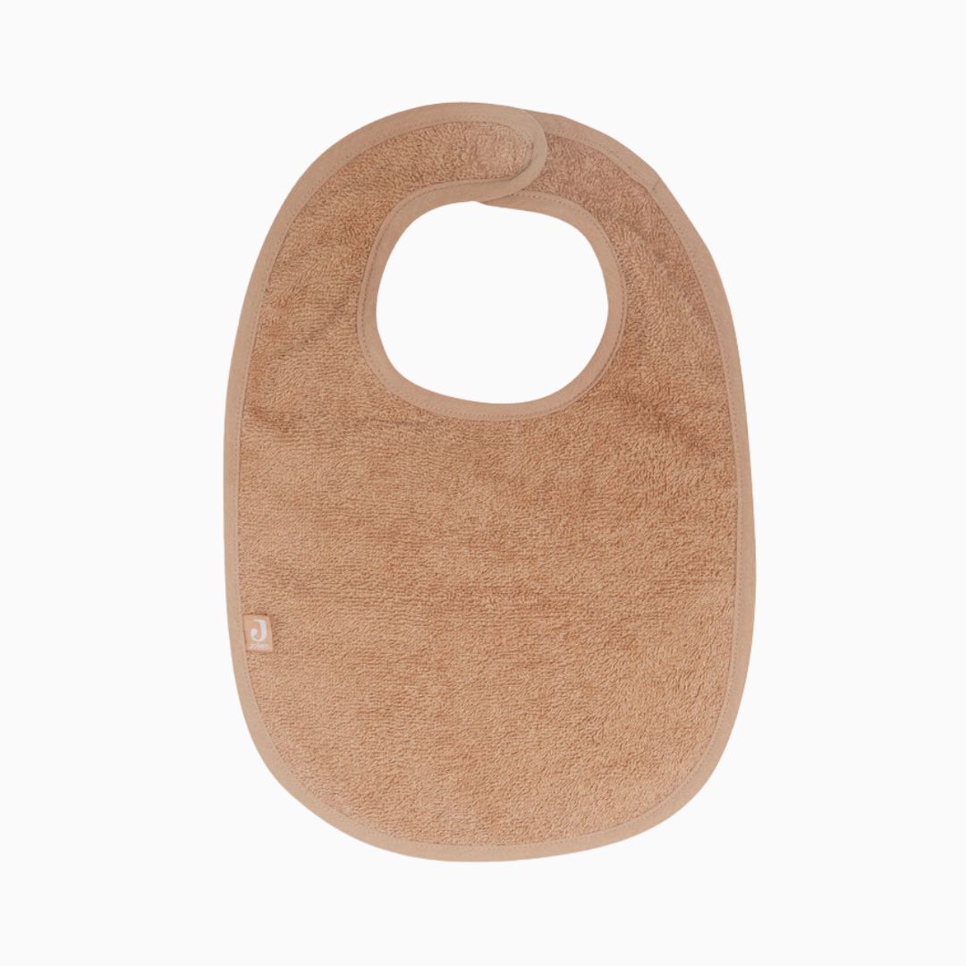 Jollein badstof slab met klittenband sluiting in de lichtbruine kleur biscuit