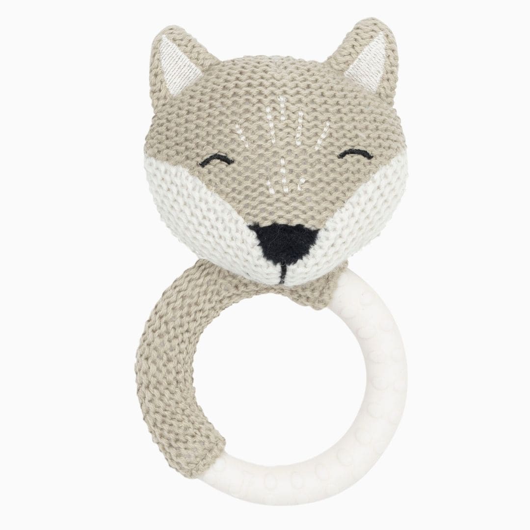 Jollein bijtring met gehaakte vos