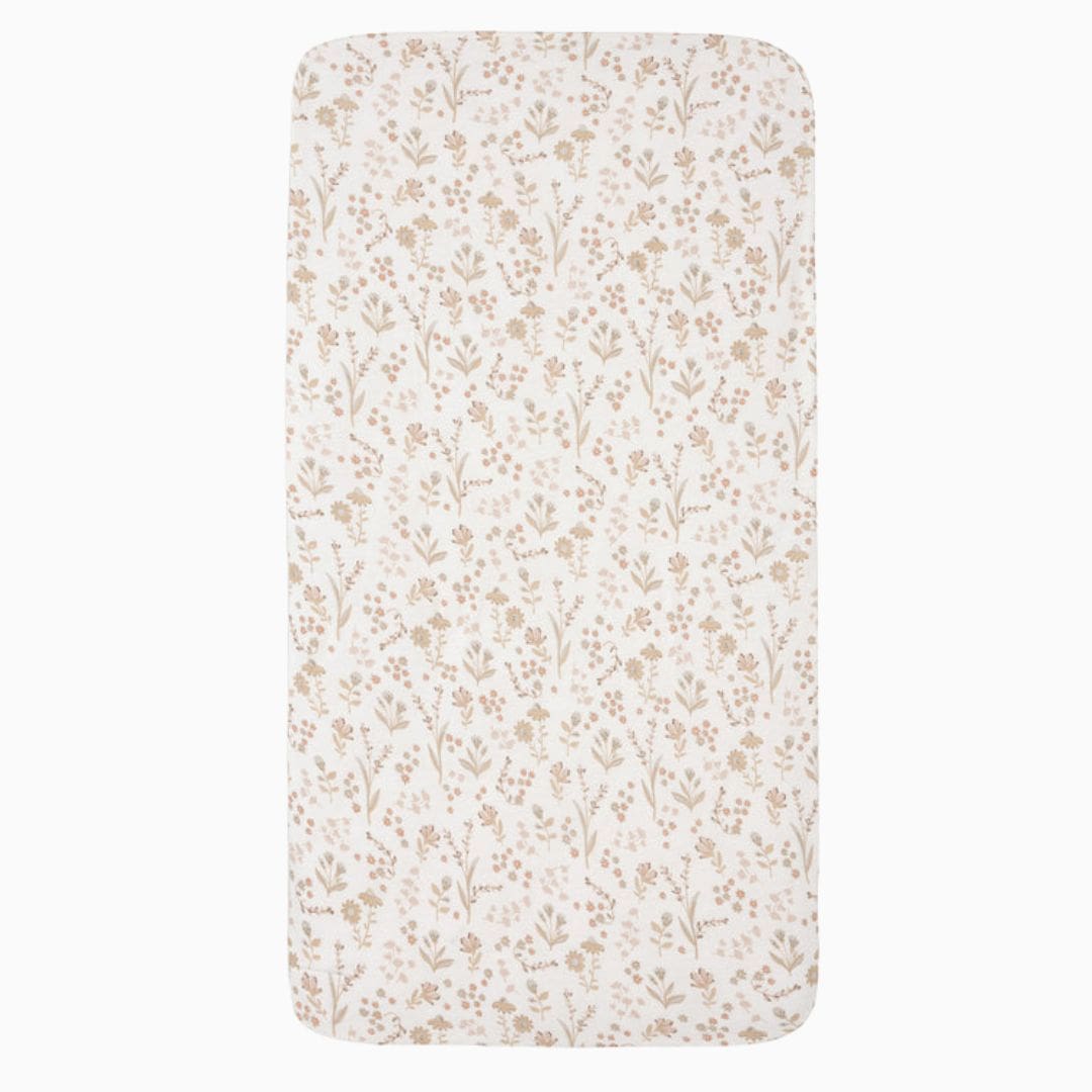 Jollein hoeslaken van jersey katoen voor wieg en ledikant met bloemenprint Bloomy