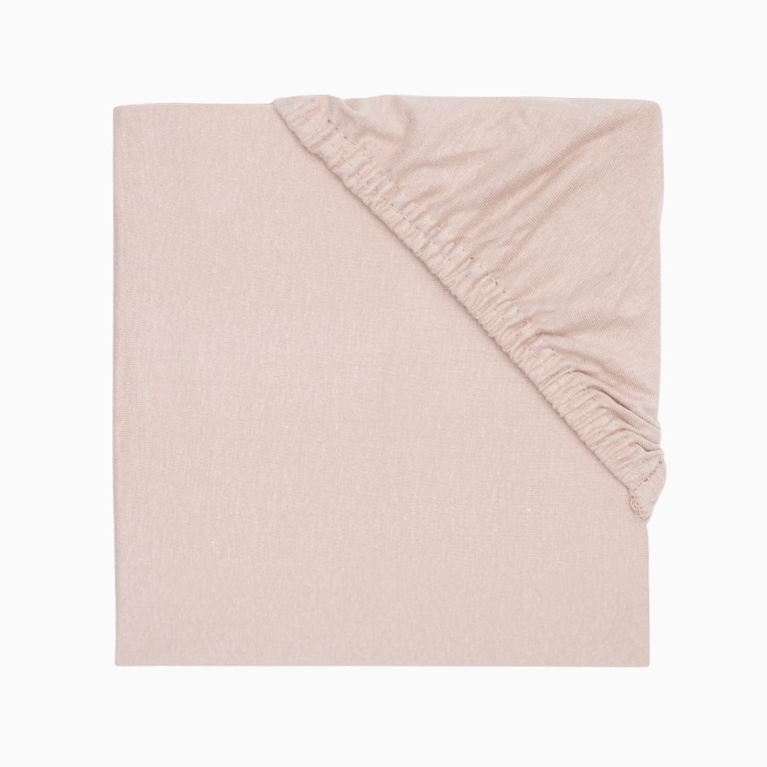 Jollein hoeslaken voor wieg en ledikant van jersey katoen in de kleur roze