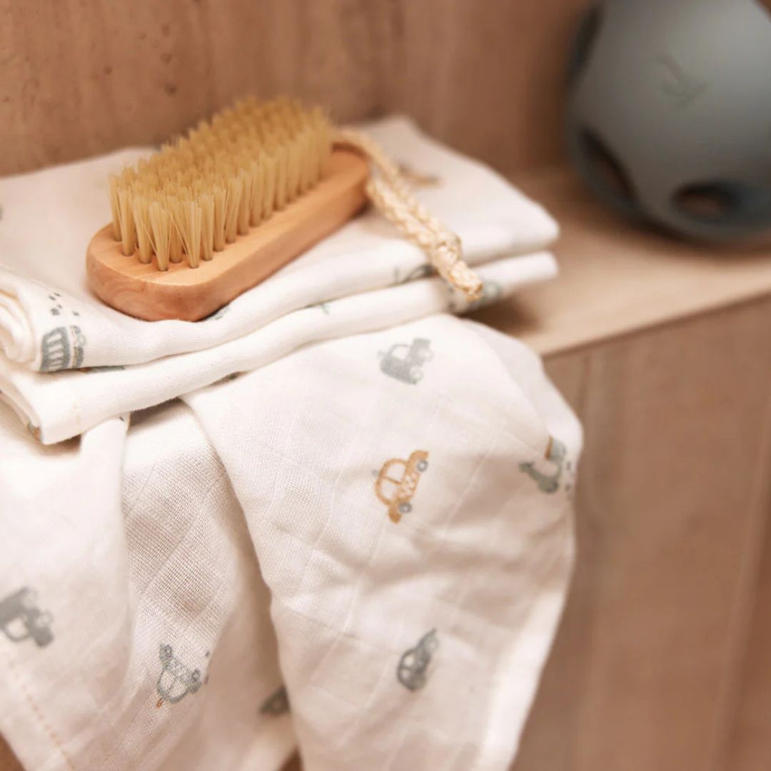 Jollein hydrofiele washandjes in the print On the go