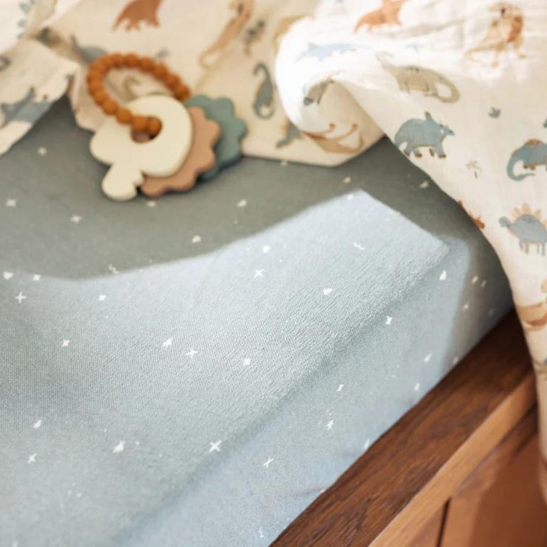 Jollein aankleedkussenhoes jersey Twinkling - Sea Green