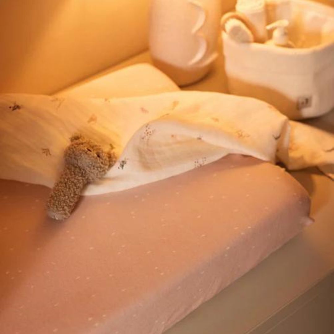 Jollein aankleedkussenhoes jersey Twinkling - Wild Rose