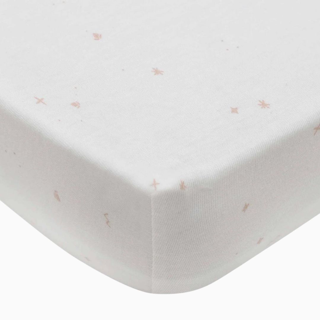 Jollein hoeslaken jersey twinkling - Wild Rose