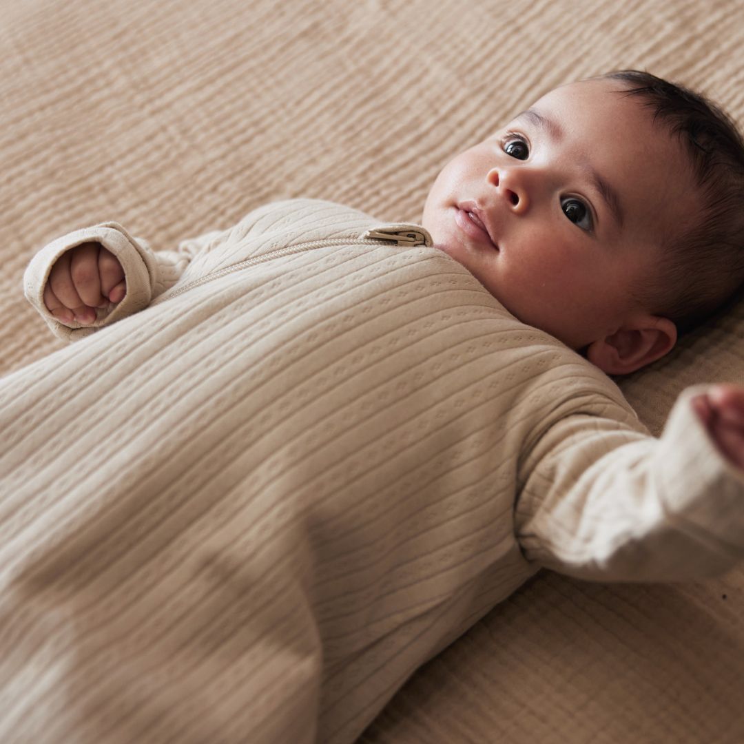 Jollein newborn 4-seizoenen slaapzak ajour nougat van 60 cm