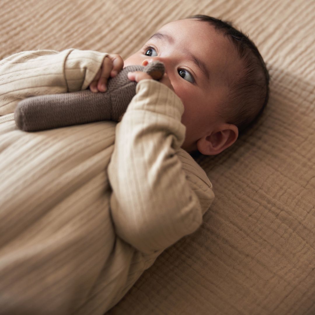 Jollein newborn 4-seizoenen slaapzak ajour nougat van 60 cm