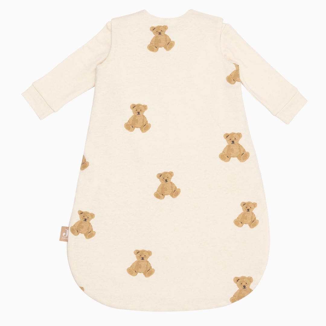 Jollein newborn 4-seizoenen slaapzak voor zomer en winter van 60 cm lang met teddy beertjes