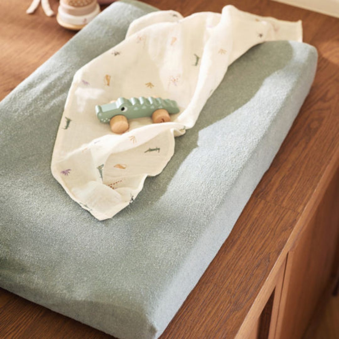 Jollein aankleedkussenhoes van badstof - sea green