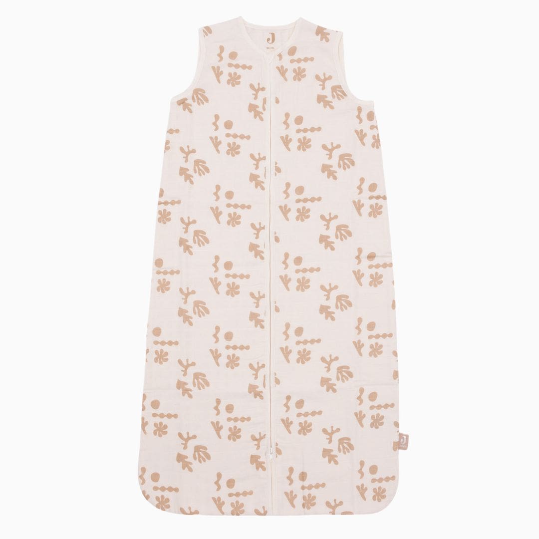 Jollein baby slaapzak van hydrofiel katoen voor in de zomer in de print funky biscuit