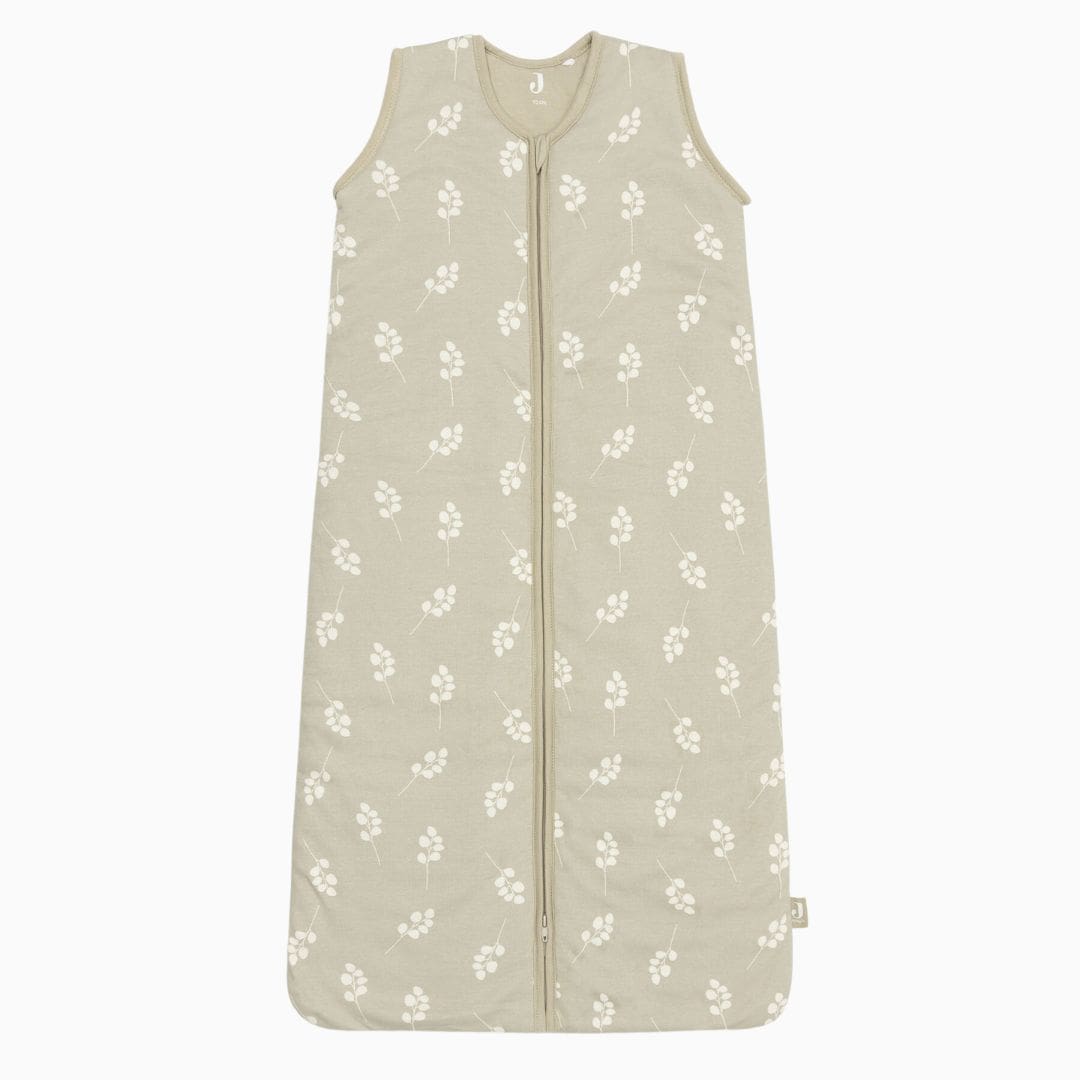 Jollein baby slaapzak voor in de winter met afritsbare mouwen in de print Twig en kleur Olive groen