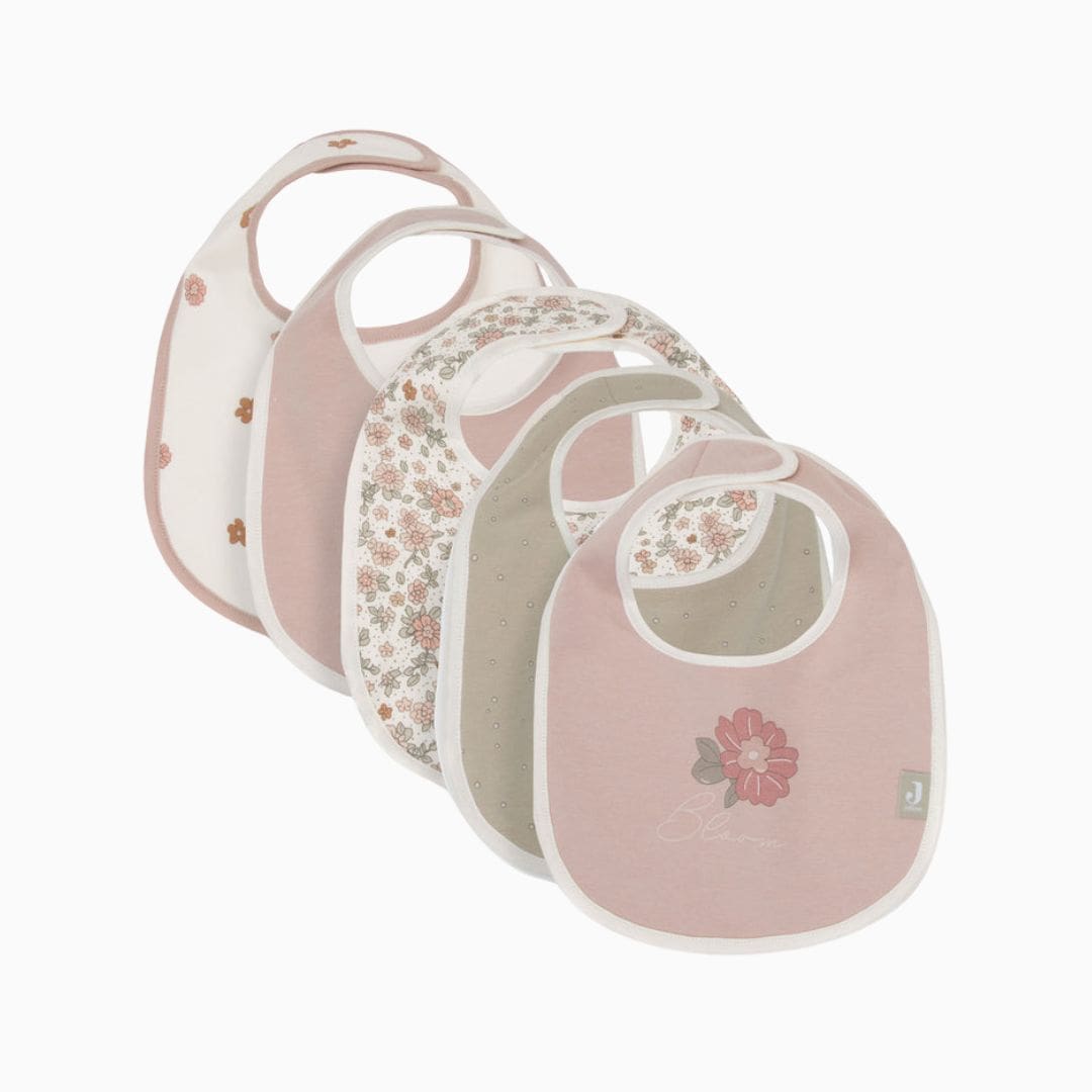 Jollein slabben set van 5 met bloemen