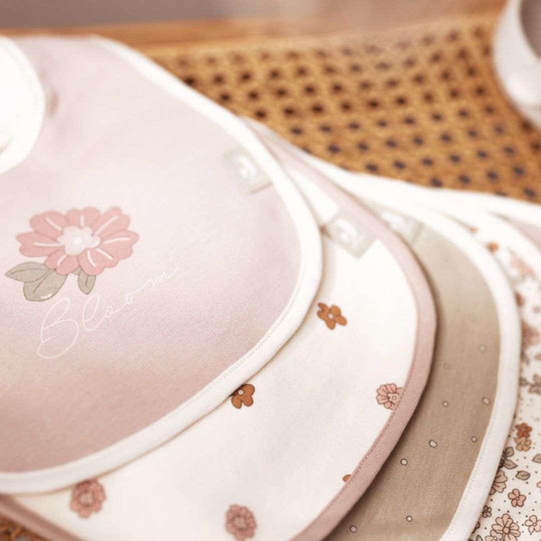 Jollein slabben set van 5 met bloemen