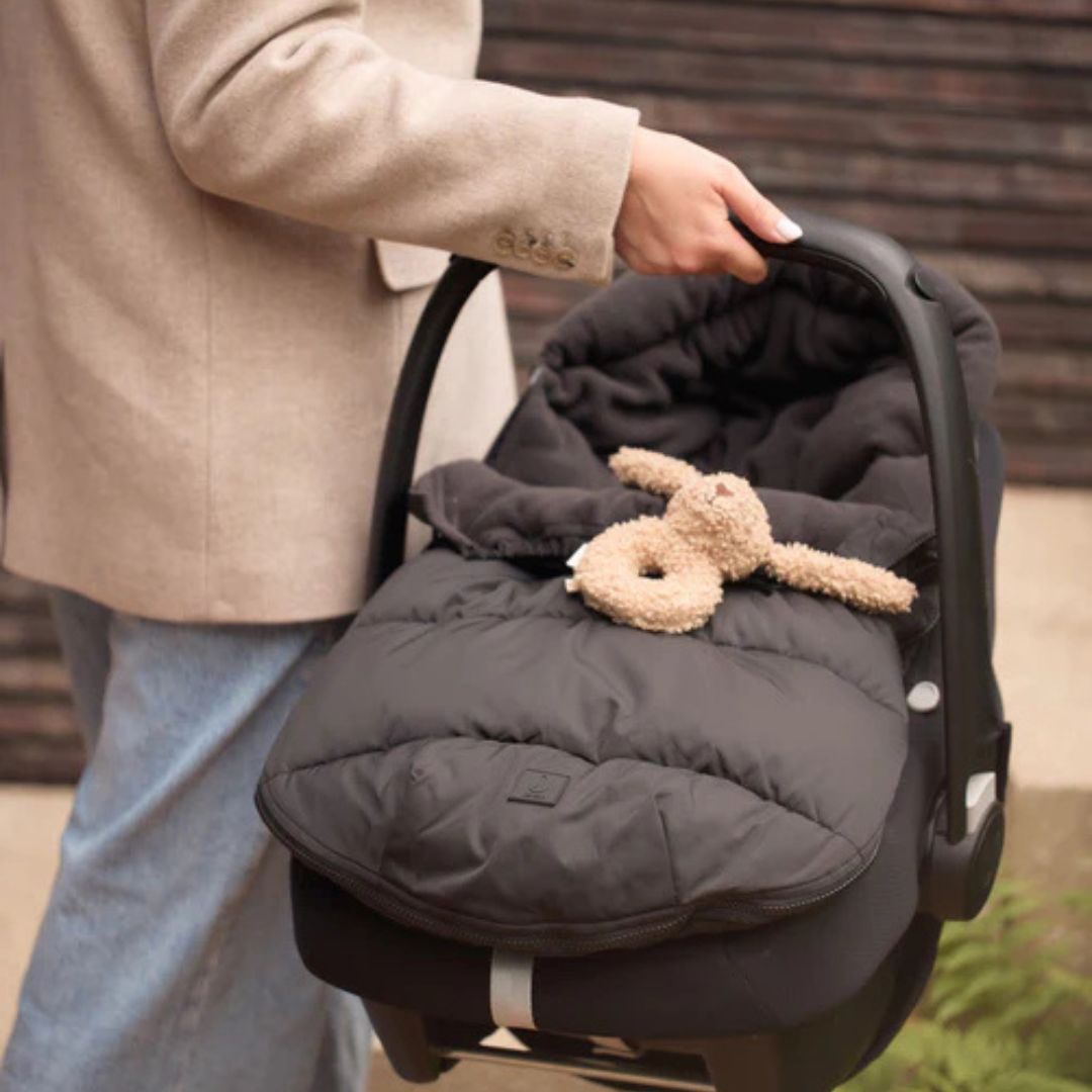 Jollein voetenzak groep 0+ 3/5 punts gordel Puffed - Black