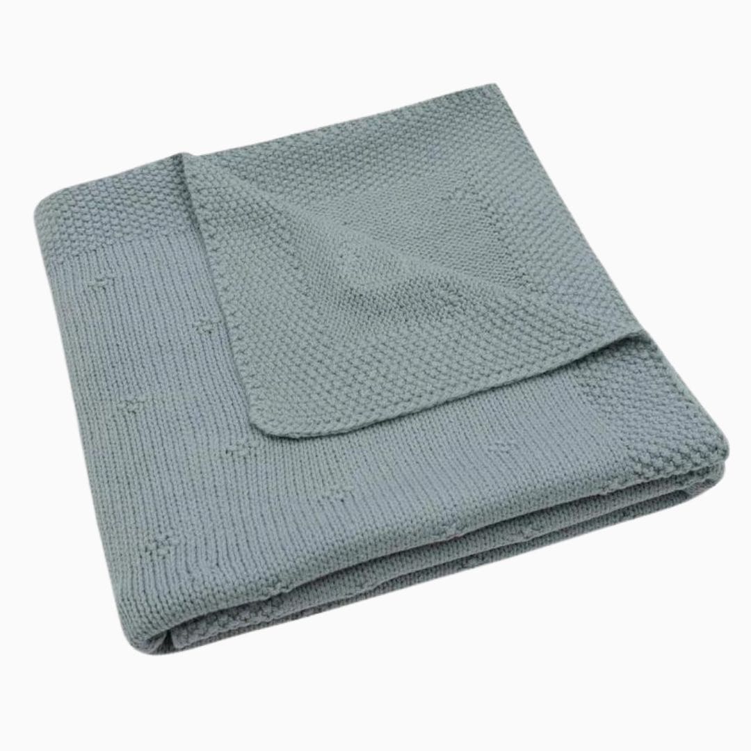Jollein wiegdeken cosy knit - sea green