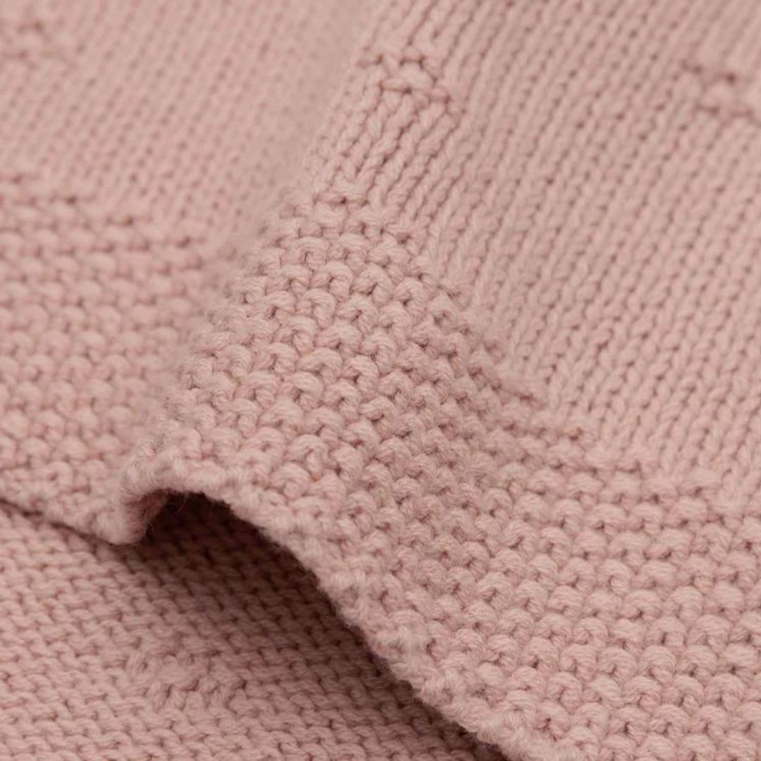 Jollein wiegdeken cosy knit - wild rose