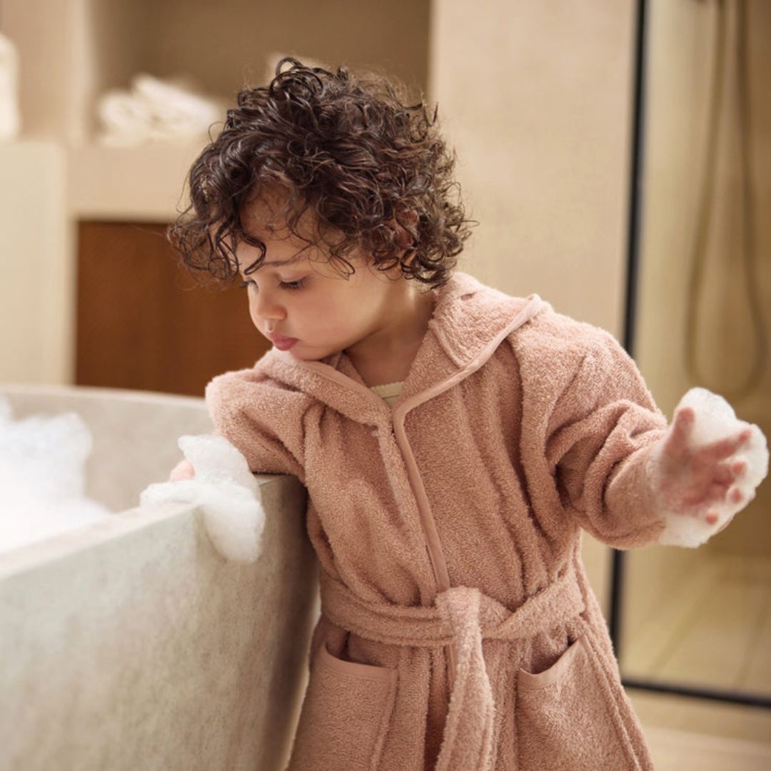 Jollein badjas van badstof - Wild Rose