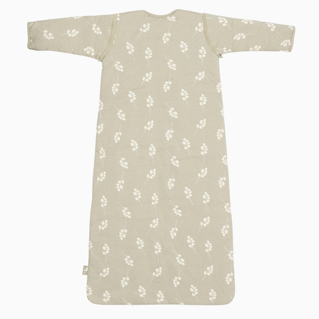 Jollein baby slaapzak voor in de winter met afritsbare mouwen in de print Twig en kleur Olive groen