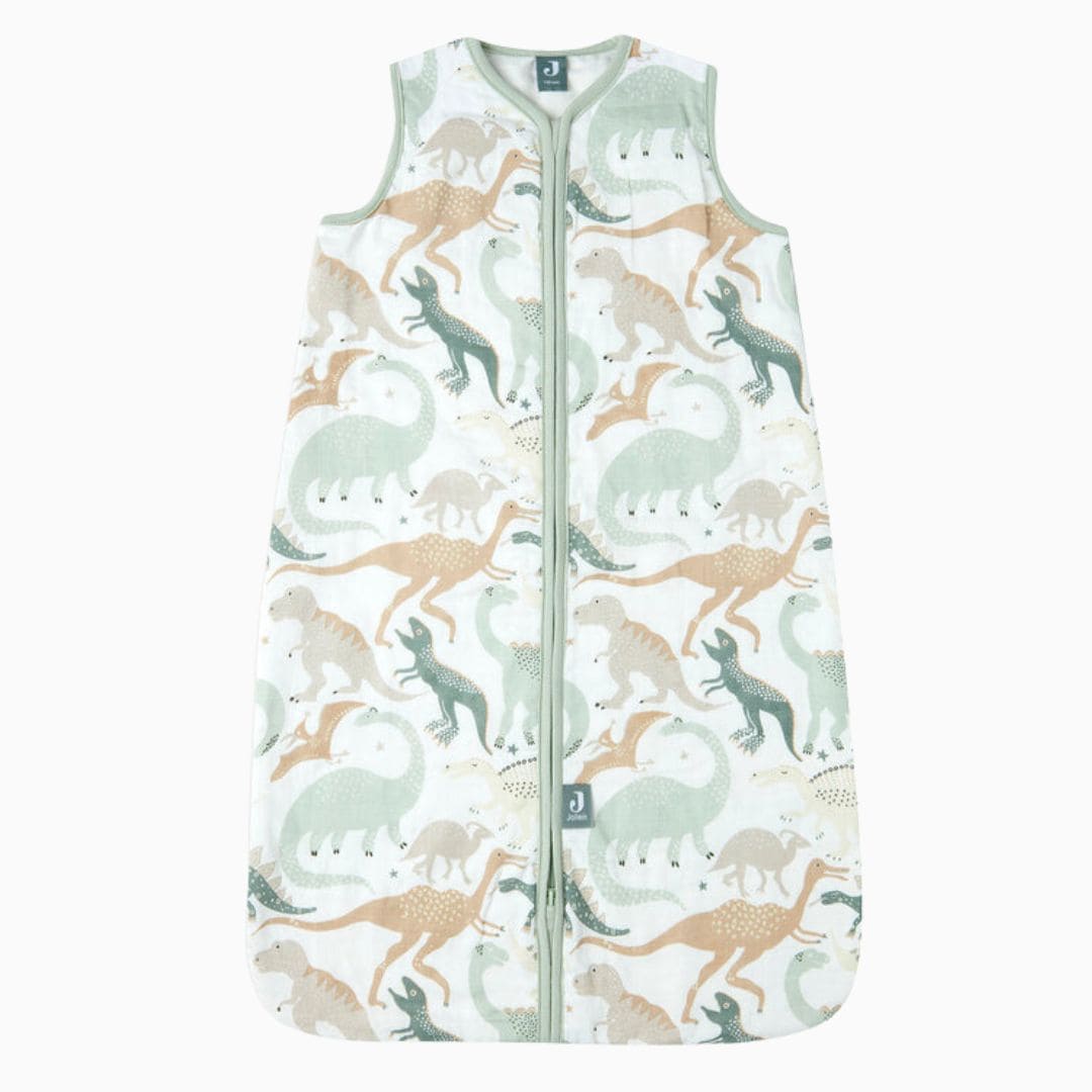 Jollein baby slaapzak zomer met dino-print van hydrofiel katoen