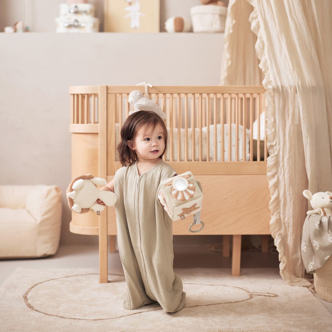 Jollein baby slaapzak van hydrofiel katoen voor in de zomer in de kleur groen