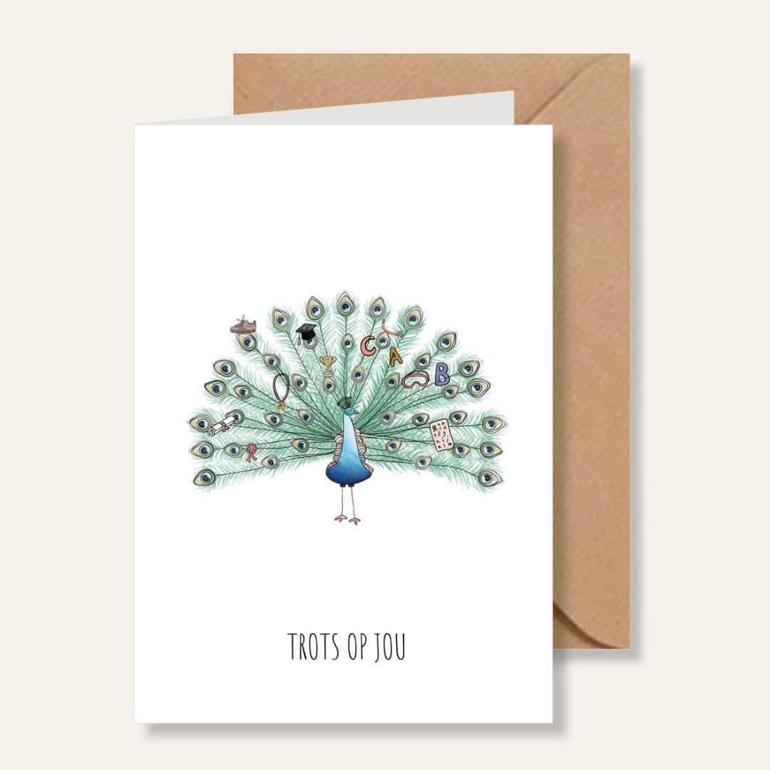 Juulz illustrations & design kaartje - trots op jou