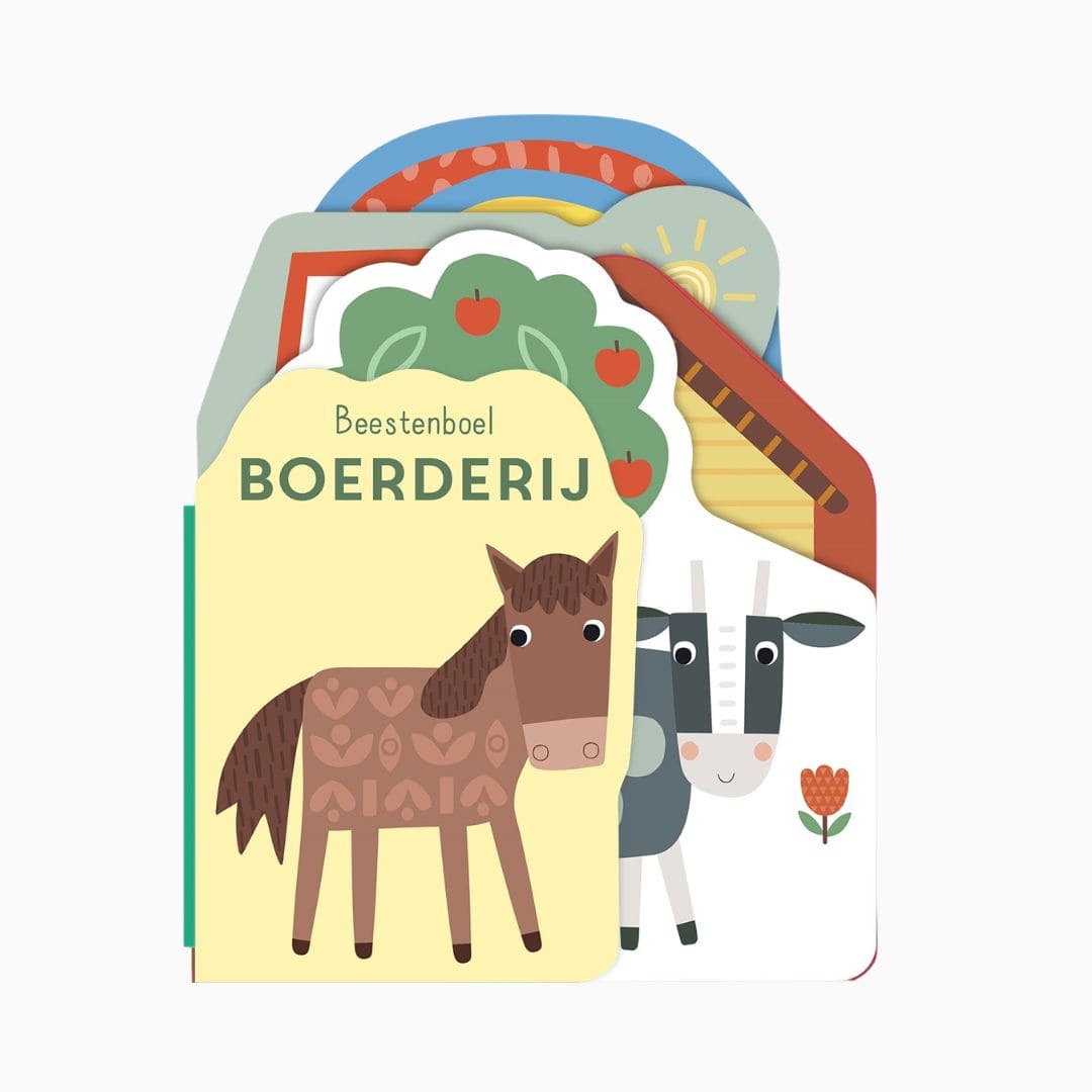 Lantaarn publishers kartonboek beestenboel in het thema boerderij
