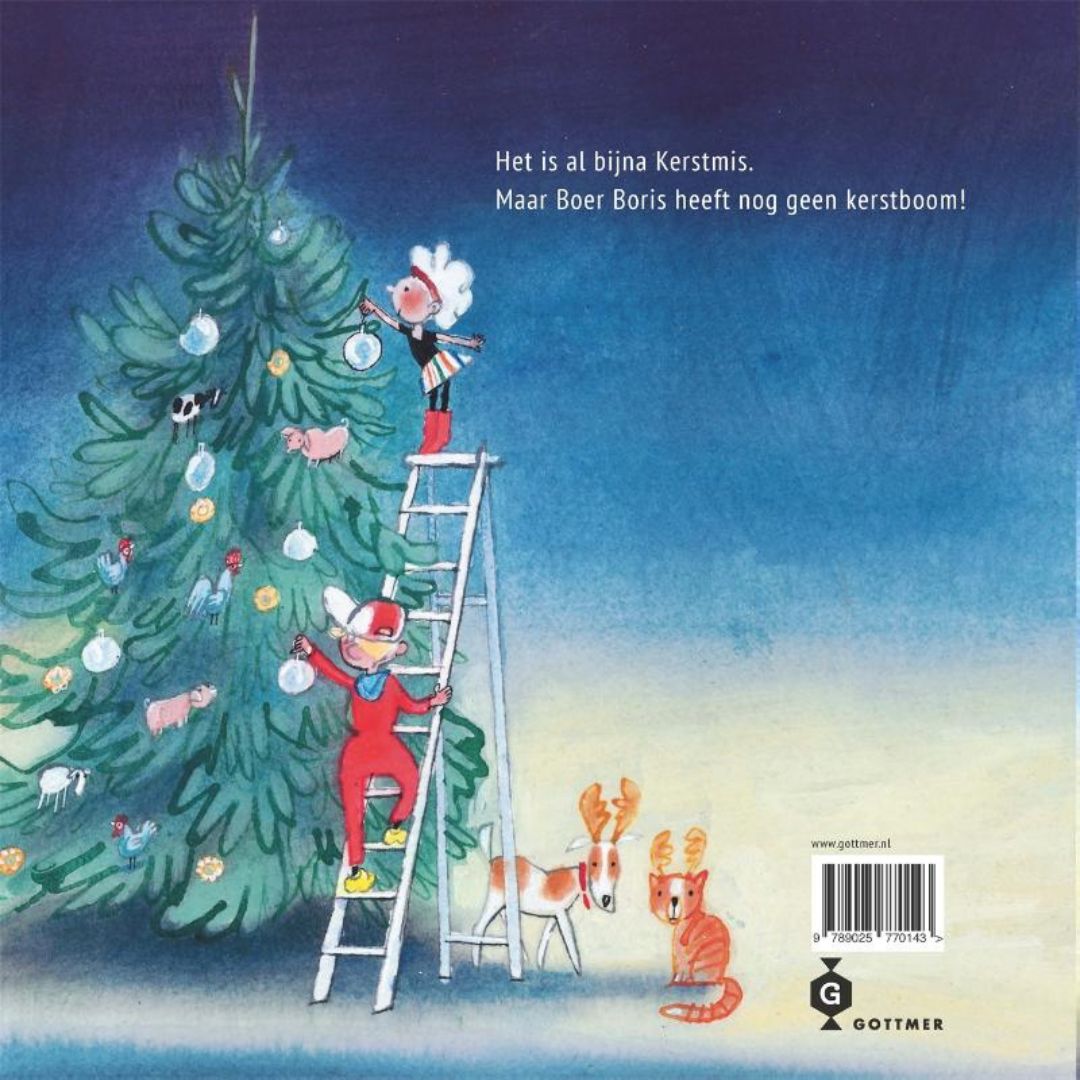 Kerstmis met Boer Boris door auteur Ted van Lieshout en Illustrator Philip Hopman uitgeverij Gottmer