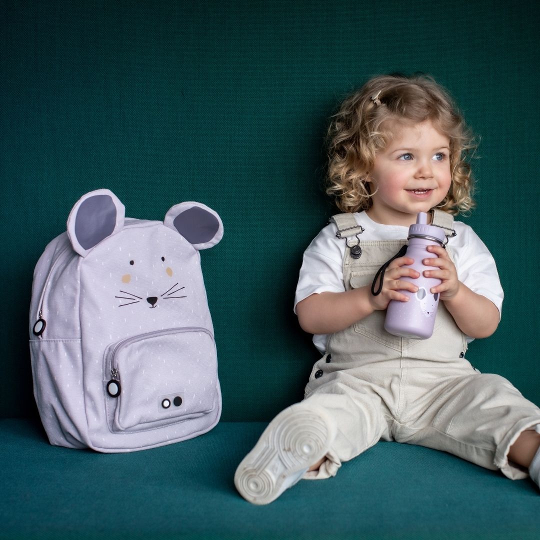 Trixie Baby kinderrugtas voor school Mrs. Mouse muis in de kleur lila