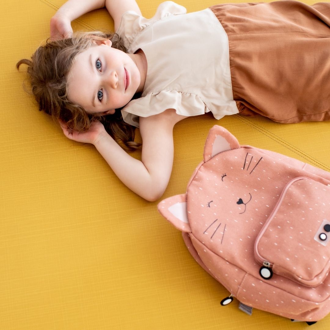 Trixie Baby kinderrugtas voor school Mrs. Cat kat oudroze