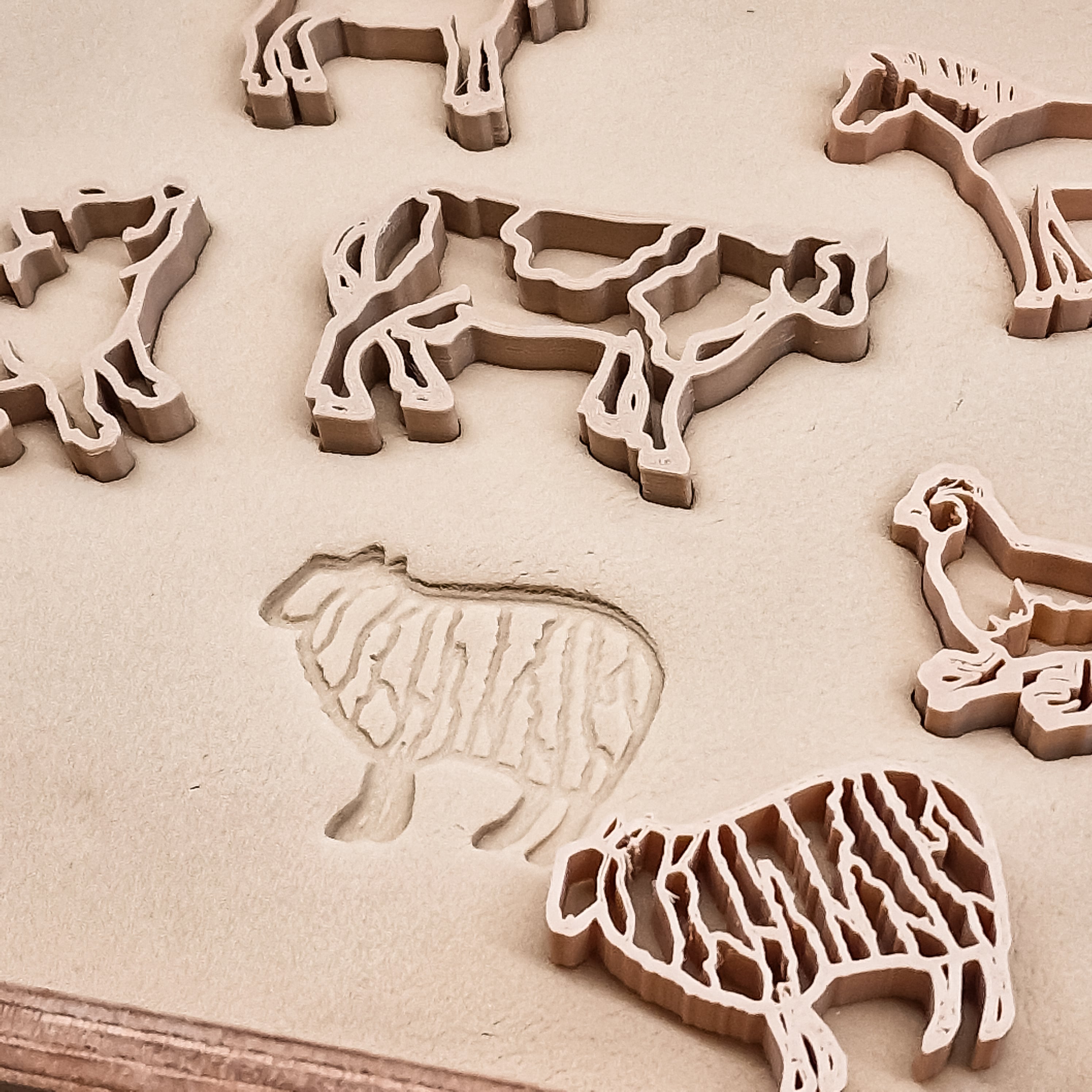 Grennn kinetisch zand vormpjes boerderijdieren