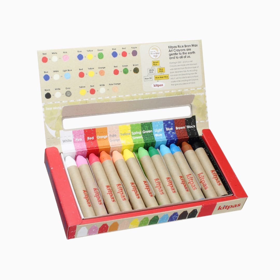 Kitpas raamkrijtjes van rijstwaxolie set van 12