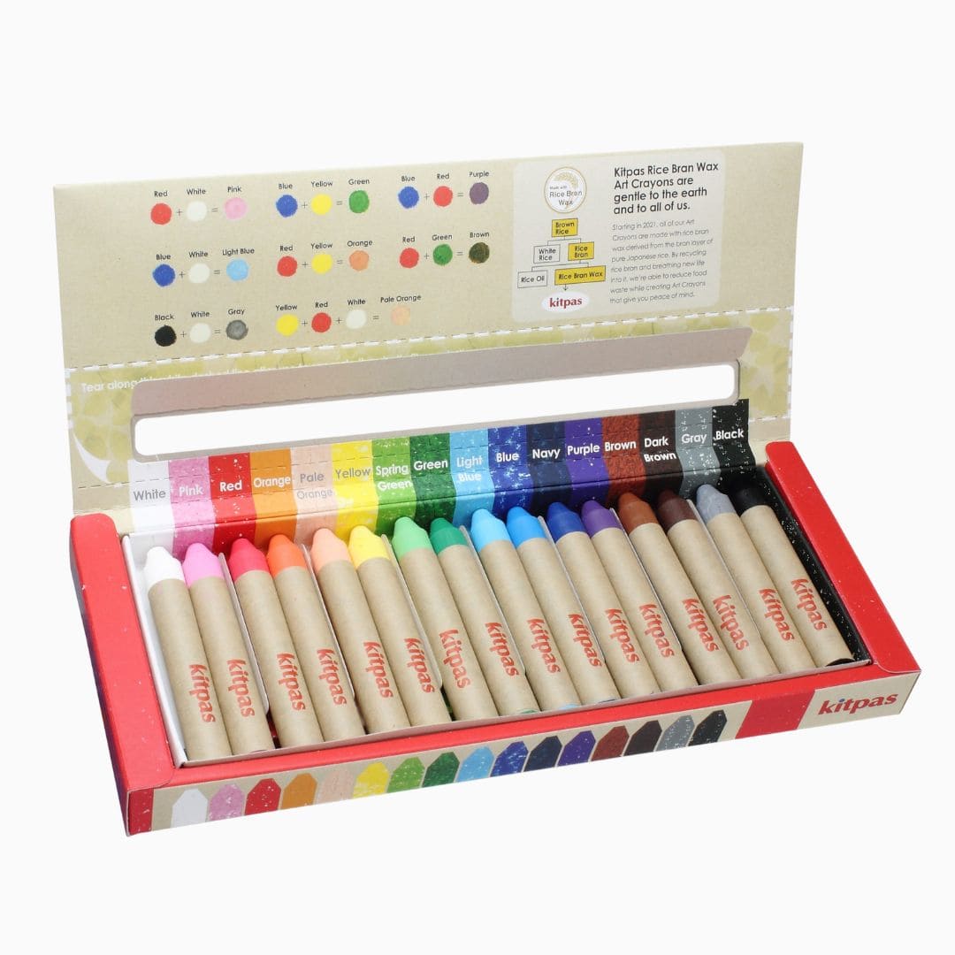 Kitpas krijtjesvan rijstwax olie set van 16