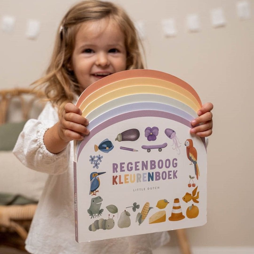Little Dutch regenboek kleurenboek kartonboek