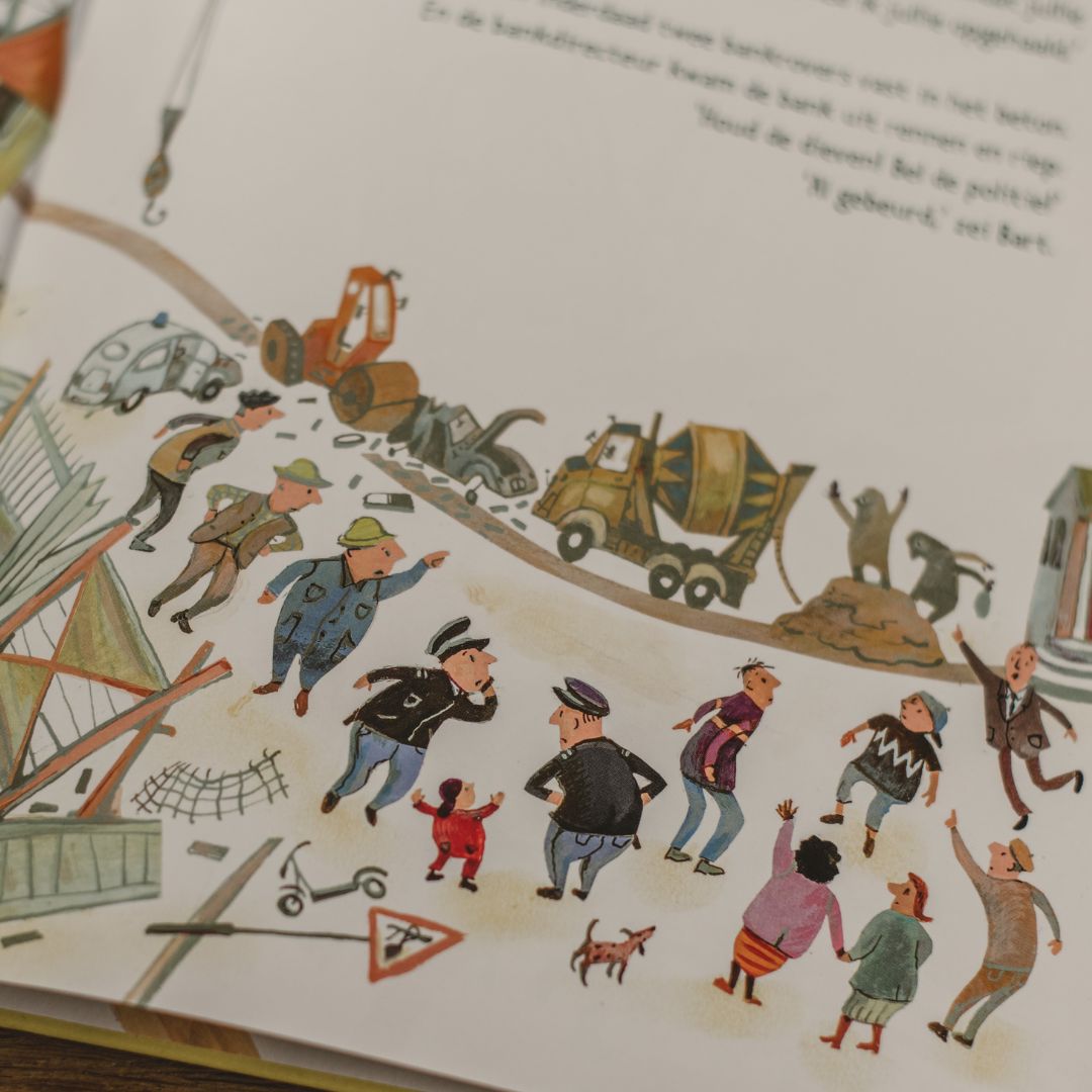 Uitgeverij Lemniscaat prentenboek Kom uit die kraan van Tjibbe Veldkamp