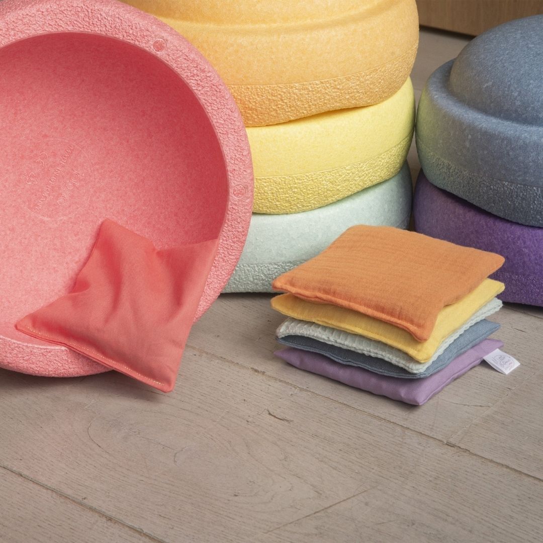 Grennn X Little Botanic Label 'wave' pittenzakjes pastel set