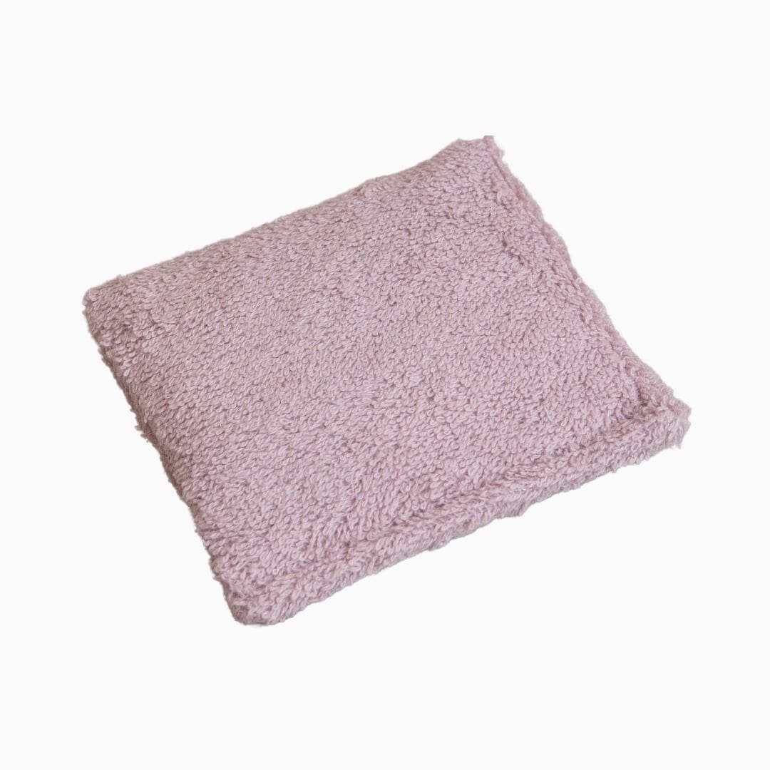 Little Botanic label sensorisch pittenzakje van badstof katoen in de kleur oudroze