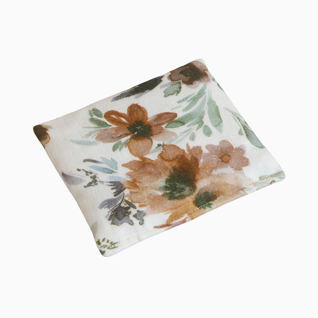 Little Botanic Label pittenzakje van hydrofiel katoen met watercolour bloemenprint