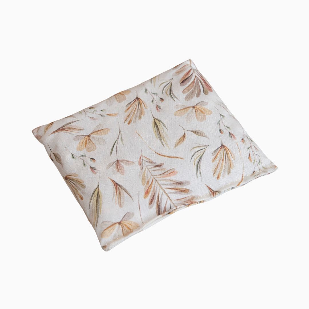 Little Botanic label pittenzakje van katoenen bloemenprint in de kleur terra