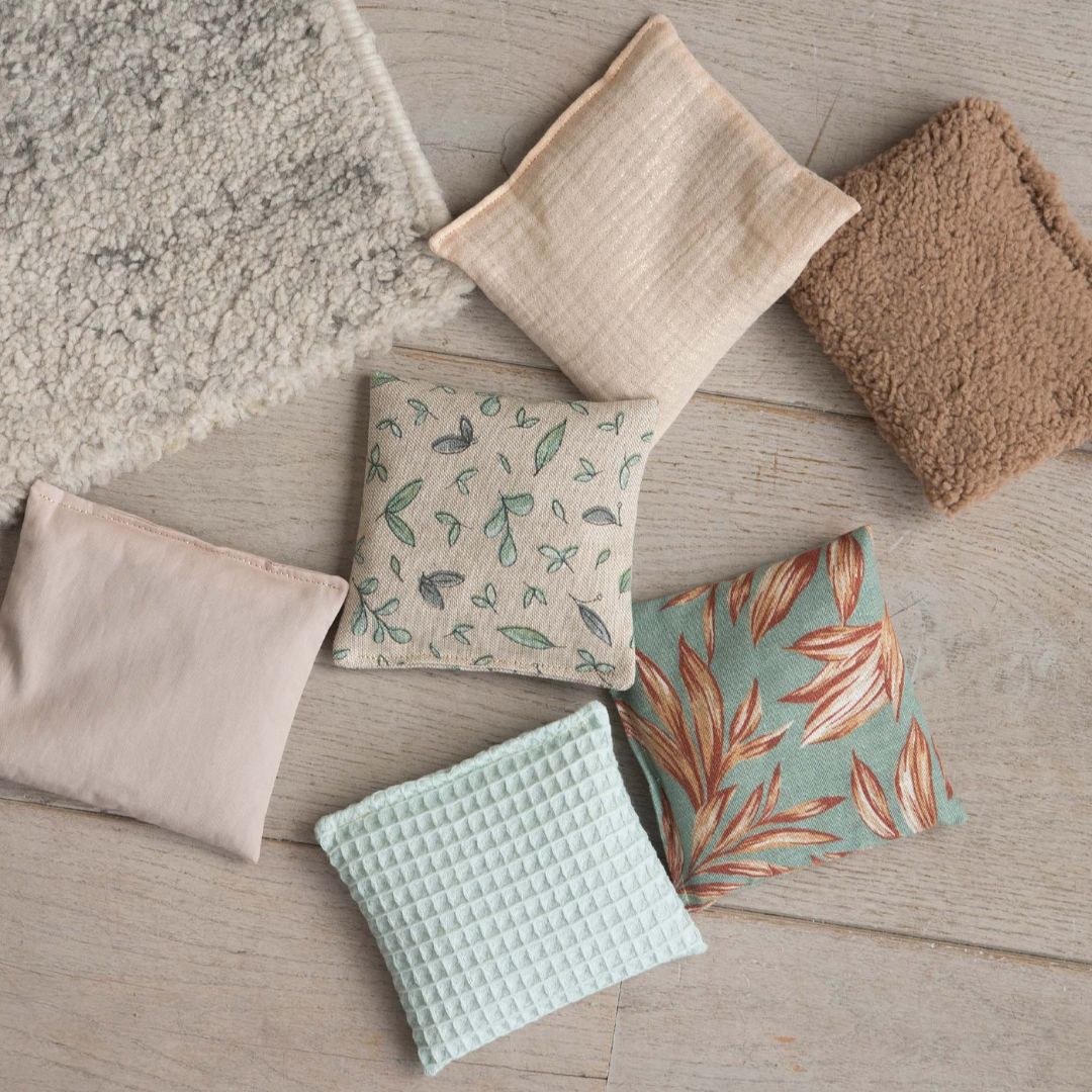 Little Botanic Label sensorische pittenzakjes met verschillende stoffen