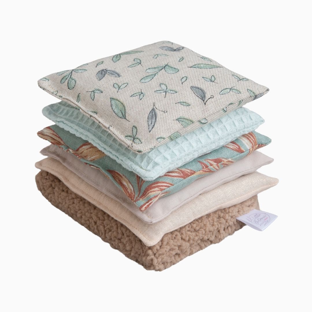 Little Botanic Label sensorische pittenzakjes met verschillende stoffen