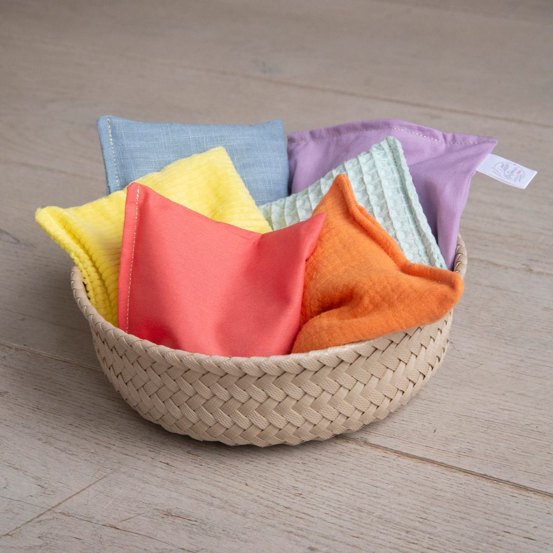 Little Botanic Label sensorische pittenzakjes pastel Stapelstein