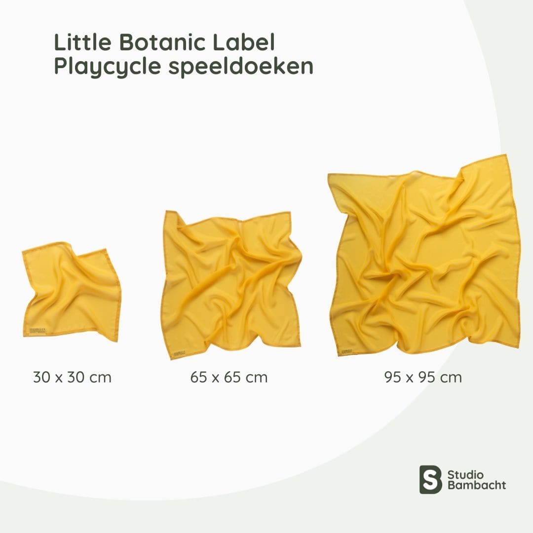 Duurzame playcycle speeldoeken van Little Botanic Label in de kleur geel