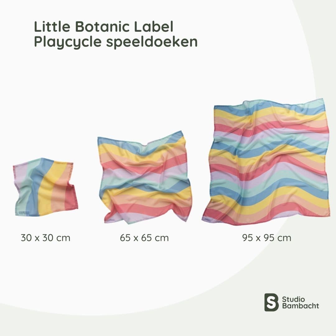 Little Botanic label playcycle speeldoek pastel waves