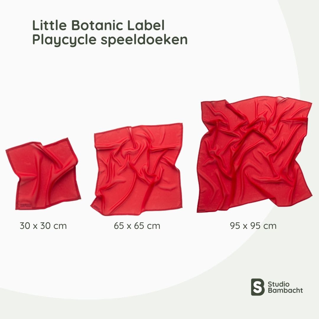 Little Botanic Label Playcycle speeldoek in de kleur rood