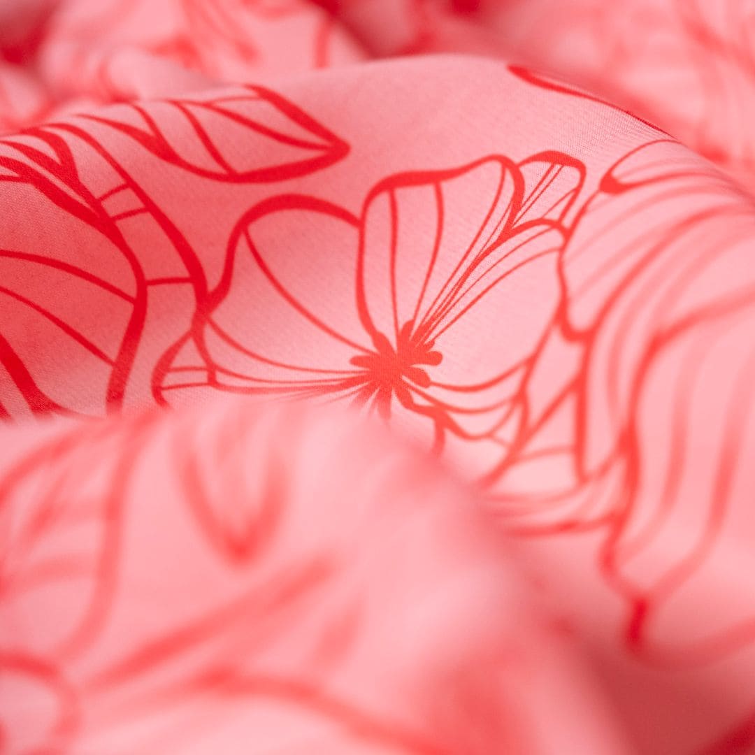 Little Botanic Label playcycle speeldoek botanicals lichtrood met bloemenprint