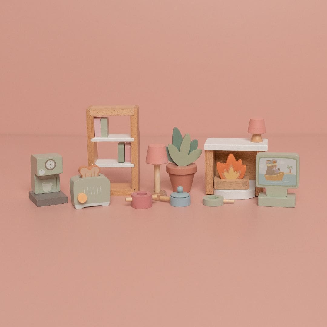 Little Dutch uitbreidingsset houten meubels voor in het poppenhuis