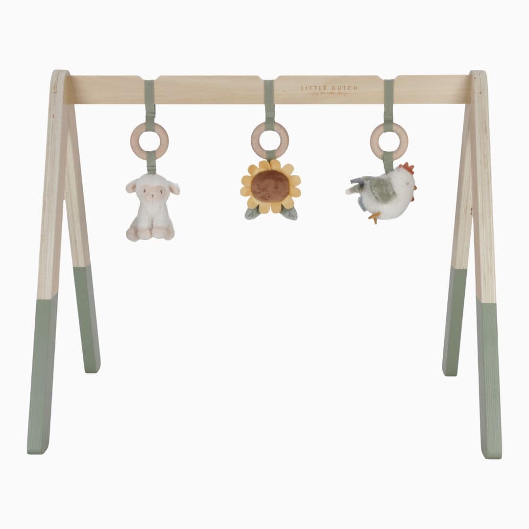 Little Dutch houten babygym Little Farm met schaap, zonnebloem en kip